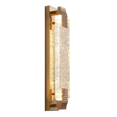 European Light Luxury Rectangular Bubble Crystal LED Wall Sconce Lamp