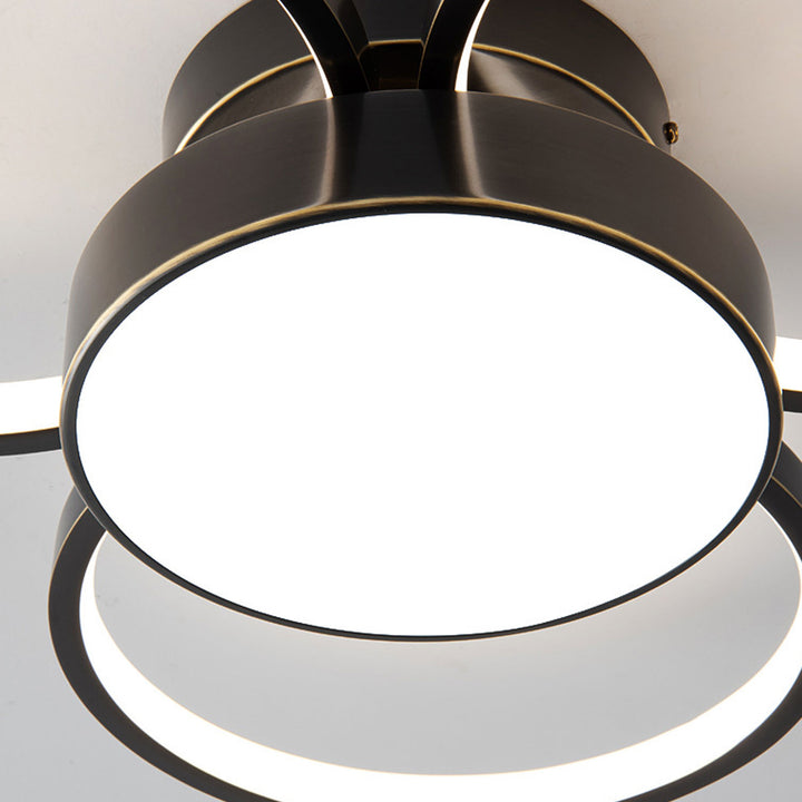 Moderne minimalistische LED-Deckenleuchte aus Acryl in Kupfer 