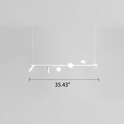 Minimalist  Island Light Linear 6/7 Light Acrylic Iron LED Chandelier