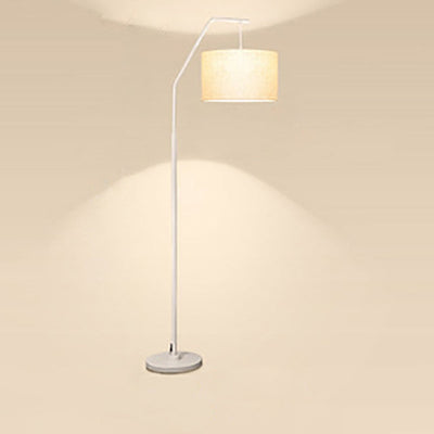 Moderne 1-Licht-Stehlampe in Angelrutenform aus Stoff 