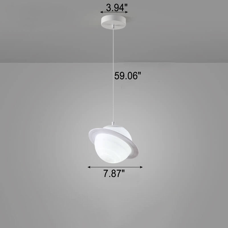 Nordic Creative Saturn Planet Plafonnier semi-encastré à 1 lumière 