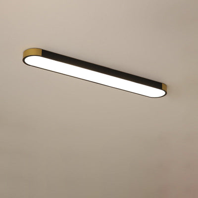 Modern Minimalist Rectangular Ring LED Flush Mount Ceiling Light