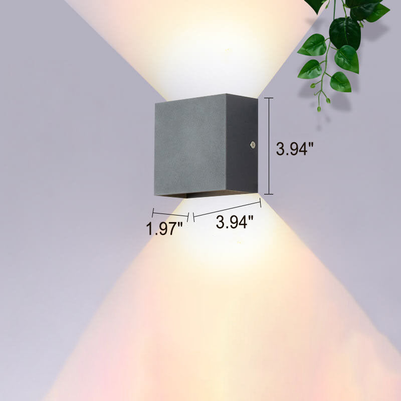 Modern Minimalist Square Aluminum LED Wall Sconce Lamp