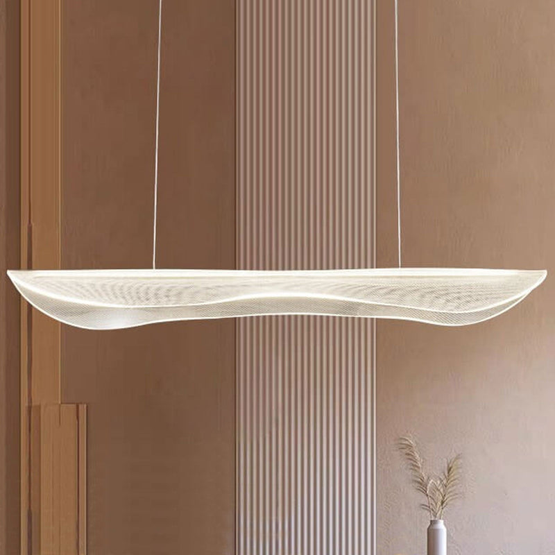 Modern Light Luxury Acrylic Long Leaf Design Island Light LED Chandelier