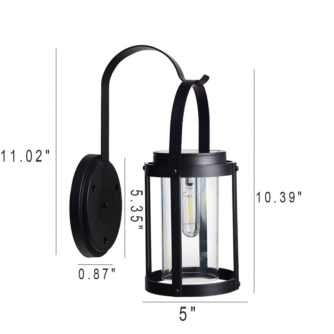 Solar wasserdichte tragbare LED-Außenwandleuchte 