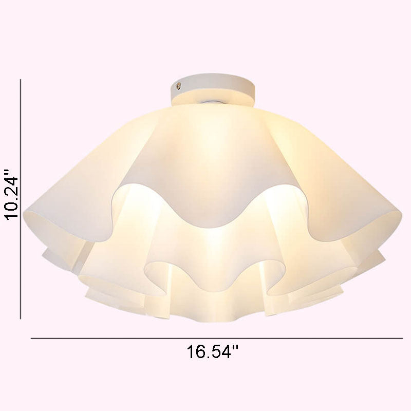 Modern Acrylic Scandinavian Style Petal 1-Light Flush Mount Light