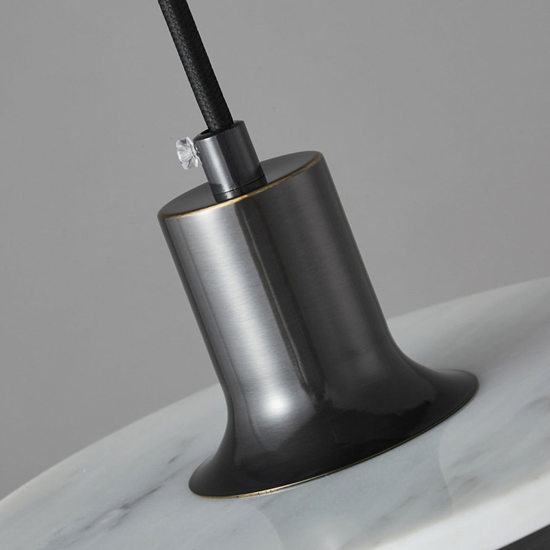 Lustre suspendu en cuivre et marbre Nordic Light Luxury à 1 lumière 