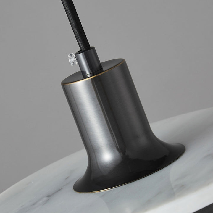 Lustre suspendu en cuivre et marbre Nordic Light Luxury à 1 lumière 