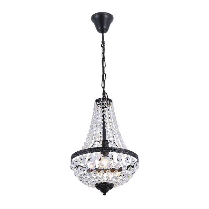 Lámpara colgante decorativa de hierro industrial con cristal de 1 luz 