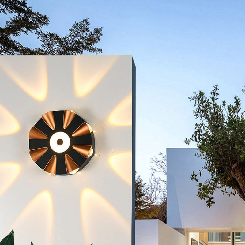 Applique murale LED étanche en aluminium rond moderne et créatif pour l&