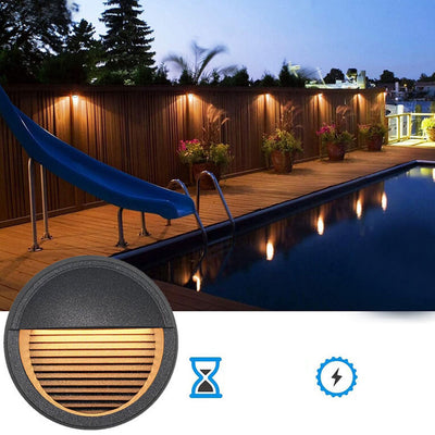 Modern Round Aluminum LED Outdoor Stair Enclosure Step Light