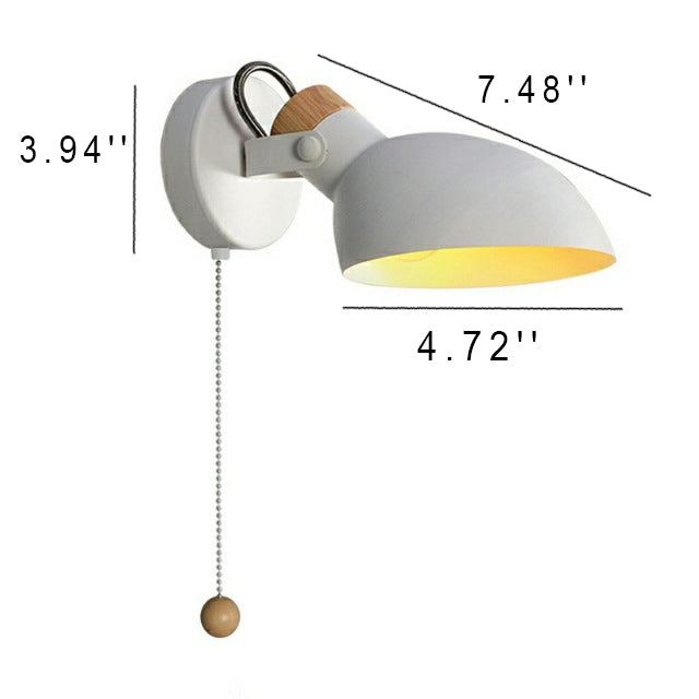 Contemporary Industrial Iron Simple Round Head Rotatable 1-Light Creative Wall Sconce Lamp