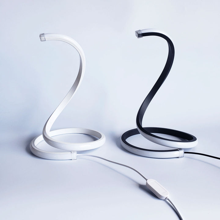 Lampe de table à LED en forme de serpent créatif moderne avec variation de l&