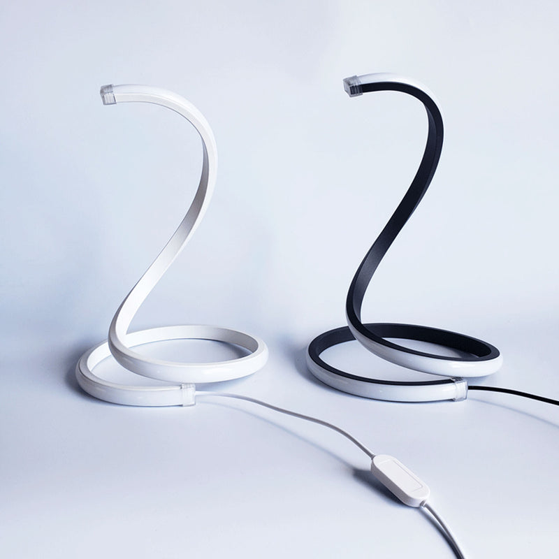 Modern Creative Snake Shape LED Touch Dimming Table Lamp