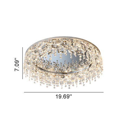 Modern Crystal Pendant Nordic Light Luxury 6/8/12-Light Flush Mount Light