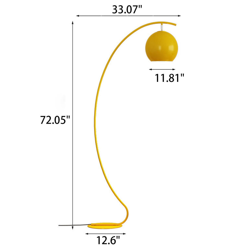 Nordische, minimalistische, geschwungene Kuppel-Stehlampe mit 1 Licht