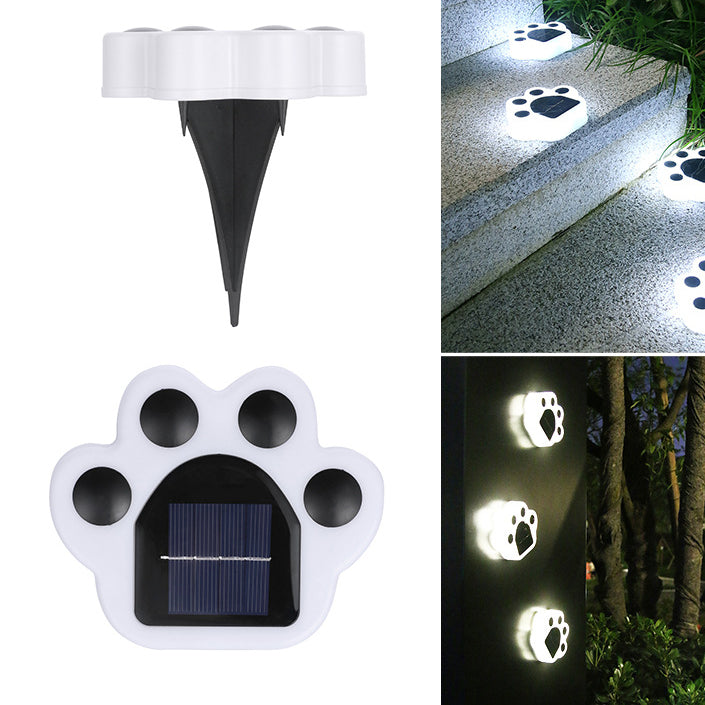 Luz enterrada de jardín de césped redonda LED solar para exteriores en forma de pata de oso 