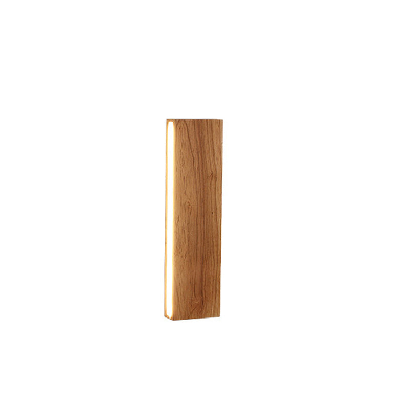 Applique murale à bande LED en bois massif simple 