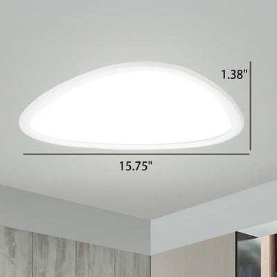 Modern Minimalist Aluminum Acrylic Round Triangle LED Flush Mount Ceiling Light