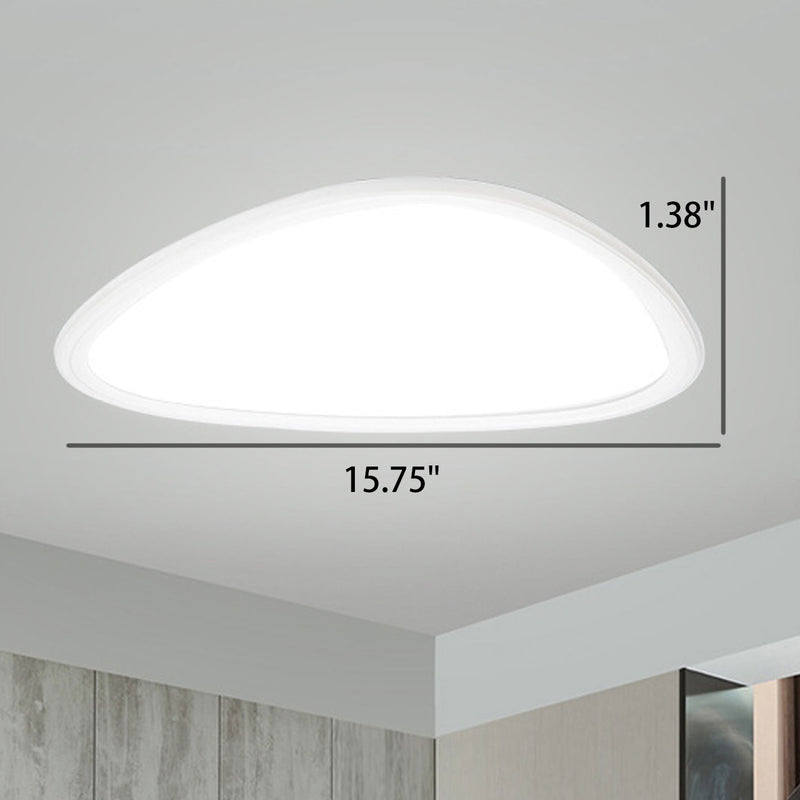 Modern Minimalist Aluminum Acrylic Round Triangle LED Flush Mount Ceiling Light