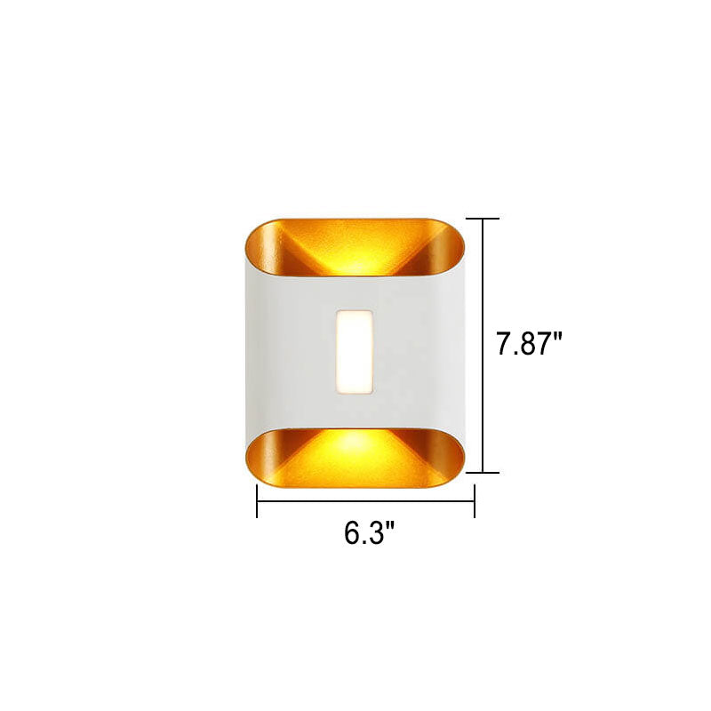 Lampe murale LED de patio étanche moderne en aluminium avec lentille 