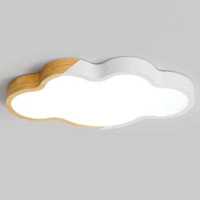 Nordic Logs Cloud Macaroon LED Kids Flush Mount Ceiling Light