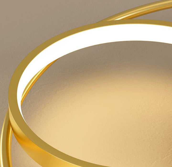Plafonnier encastré à LED en aluminium, cercle moderne et créatif 