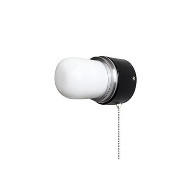 Lámpara de pared con aplique de 1 luz de hierro y vidrio industrial nórdico 