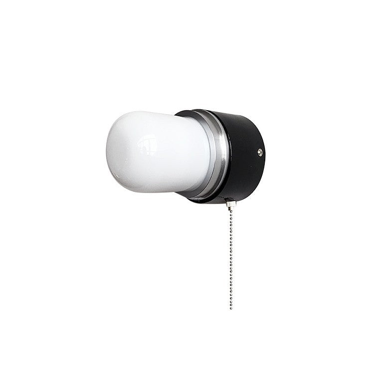 Lámpara de pared con aplique de 1 luz de hierro y vidrio industrial nórdico 