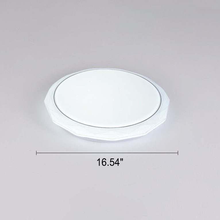 Modern Simple Round Diamond Acrylic LED Flush Mount Ceiling Light