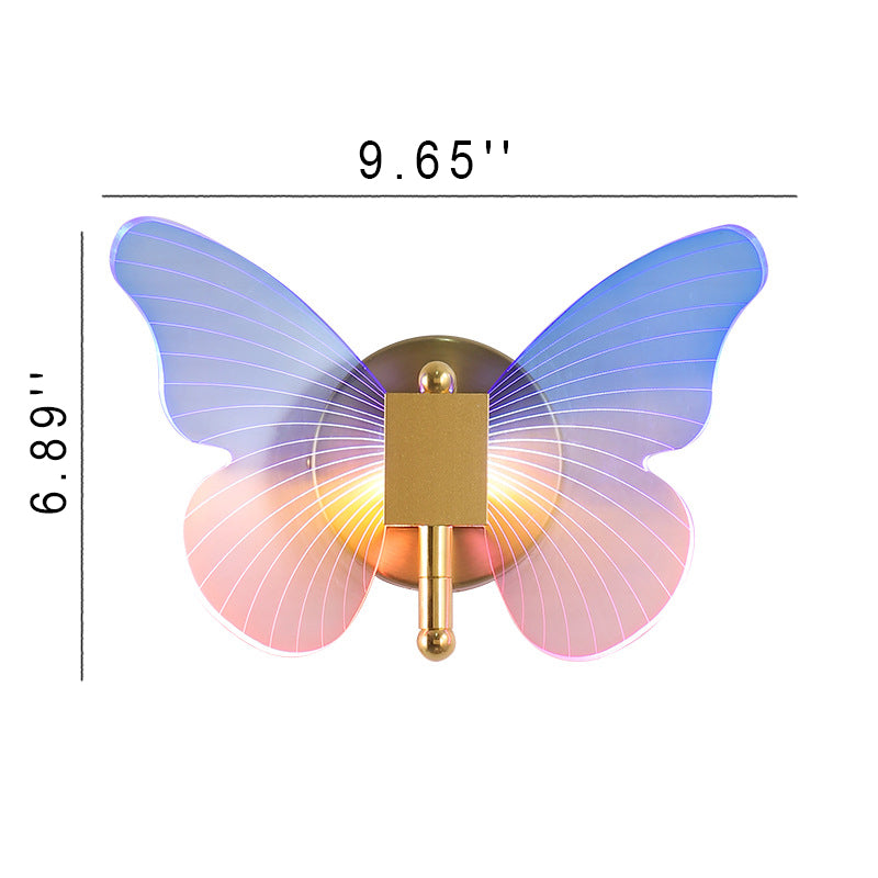 Nordische farbige Schmetterlings-Acryl-LED-Pendelleuchte 