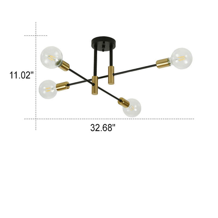 Lámpara de Araña de Isla de 4/6/8 Luces de Hierro Minimalista Nórdico 