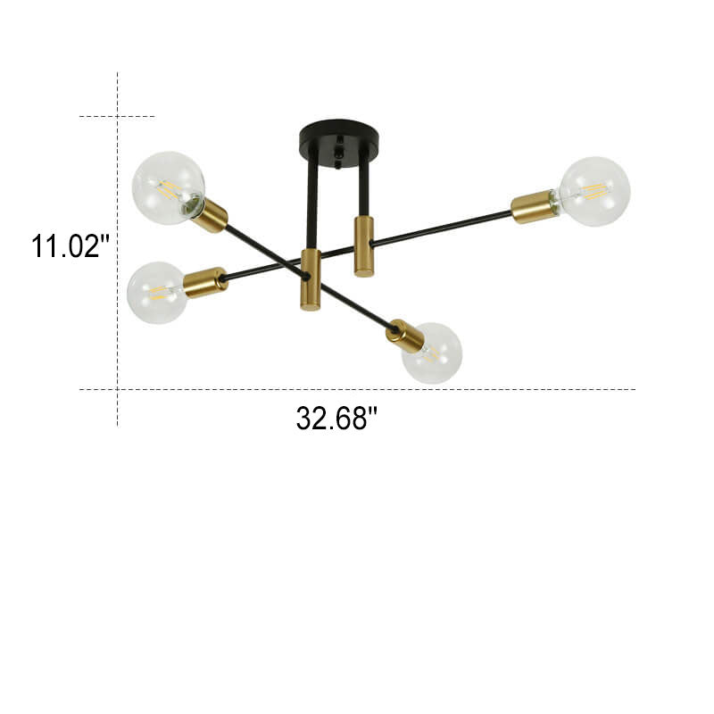 Nordic Minimalist Iron 4/6/8-Light Island Light Chandelier