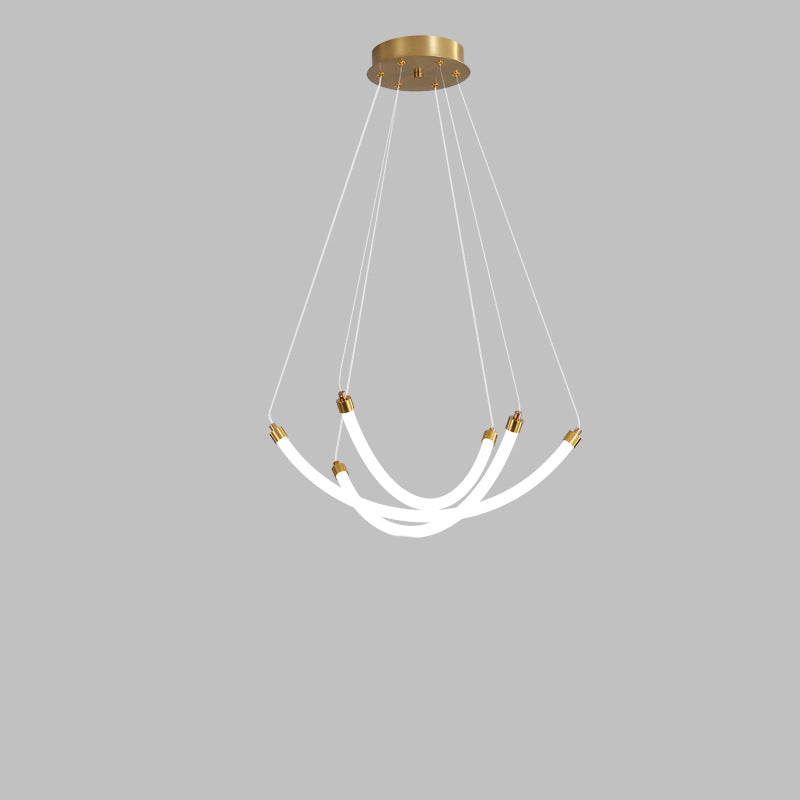 Nordic Creative Arc Line  Luminous LED Chandelier