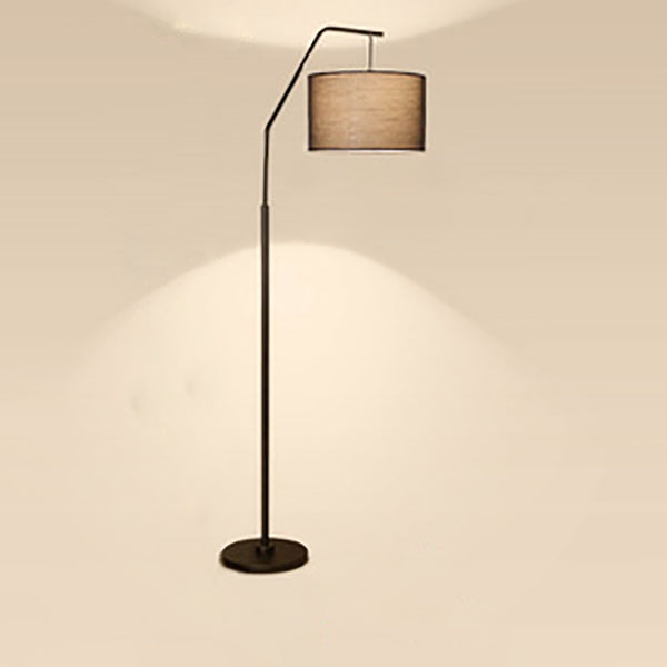 Modern Simplicity Fabric Fishing Rod Shape 1-Light Standing Floor Lamp