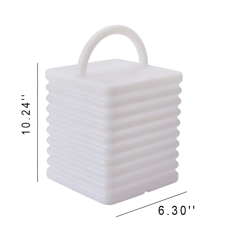 Moderne Art-Deco-Plastik-Bunte-Tote-Bag-Form-LED-Dekorative-Tischlampe 