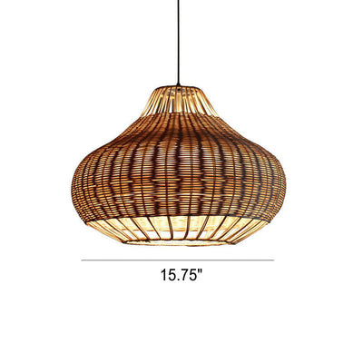 Southeast Asia Creative Rattan 1-Light Pendant Light