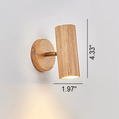 Japanese Minimalist Solid Wood Spotlight Track 1/3/4 Light Flush Mount Ceiling Light