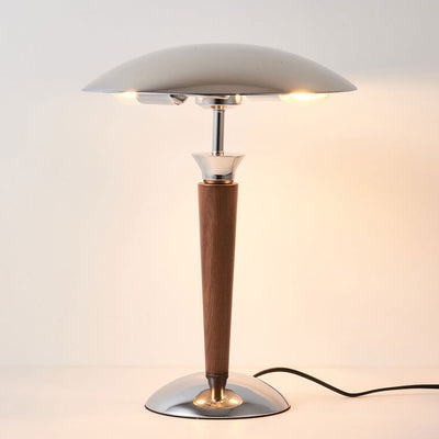 Japanese Minimalist Solid Wood Hardware 1-Light Table Lamp