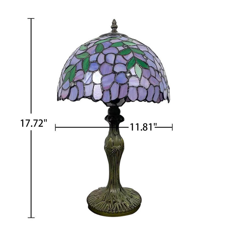 Lámpara de Mesa de Vidrio Tiffany Alloy con 1 Luz 