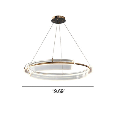 Minimalist Creative Round Wrought Iron LED Chandelier