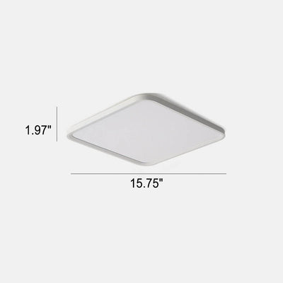 Modern Minimalist Rectangular Iron Aluminum LED Flush Mount Lighting