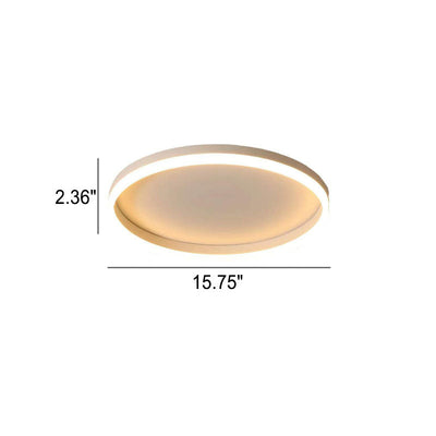 Nordic Minimalist Circle Ring Iron Acrylic LED Flush Mount Ceiling Light