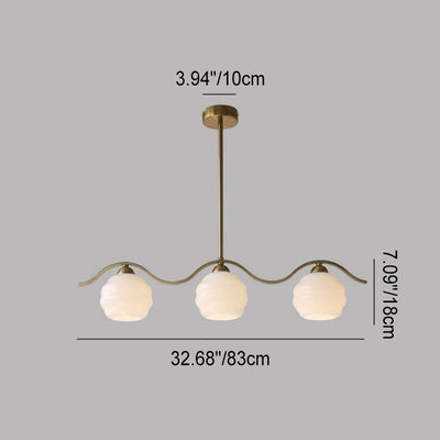 Hängende 3-Licht-Glockenschirm-Kronleuchter aus Bambusgeflecht aus Holz 