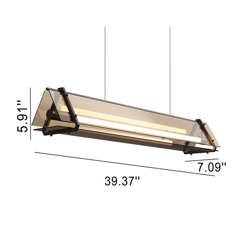 Modern Glass Creative Three-dimensional Triangle Geometric Design 1-Light  Chandelier