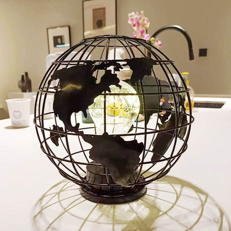 Lampe de table décorative Creative Earth Iron LED Night Light 