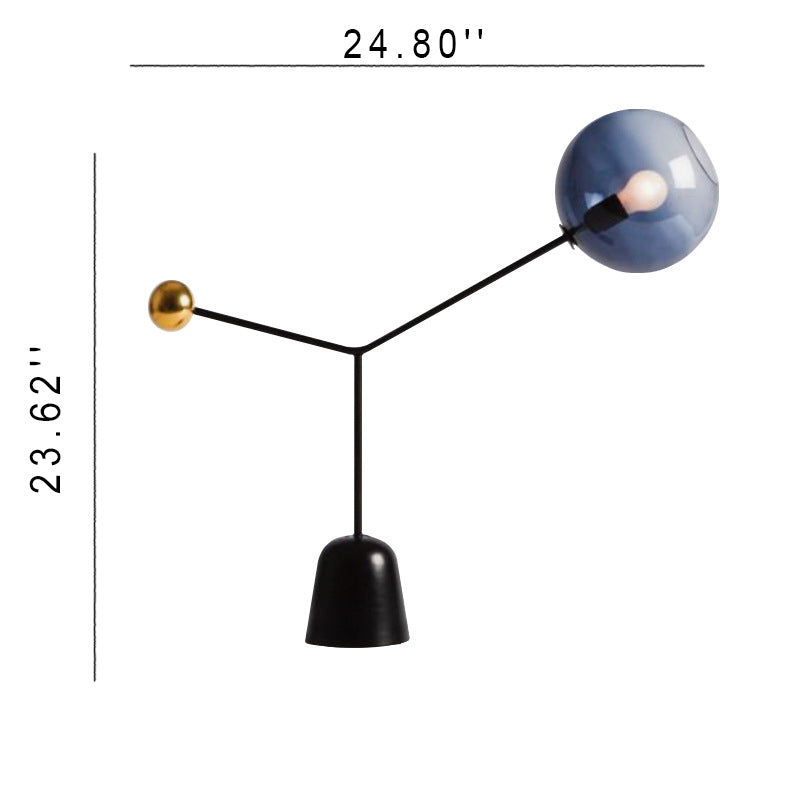 Moderne kreative Satellitenglas-Eisen 1-Licht Tischlampe 