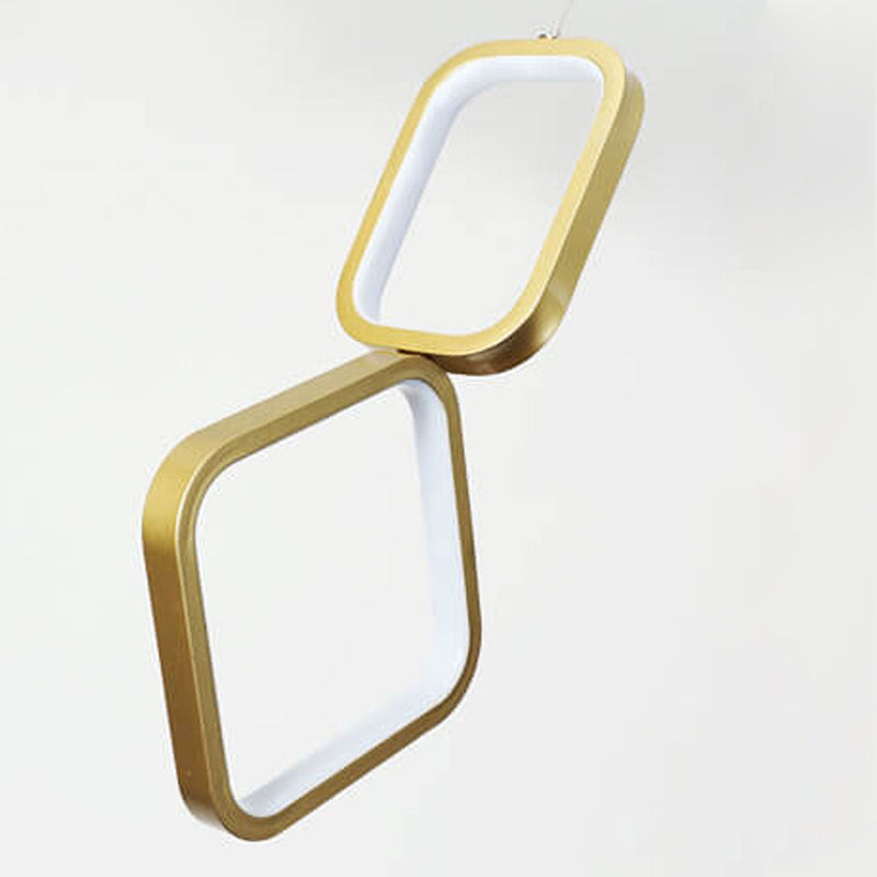 Nordic Minimalist Iron Geometric Ring LED Pendant Light
