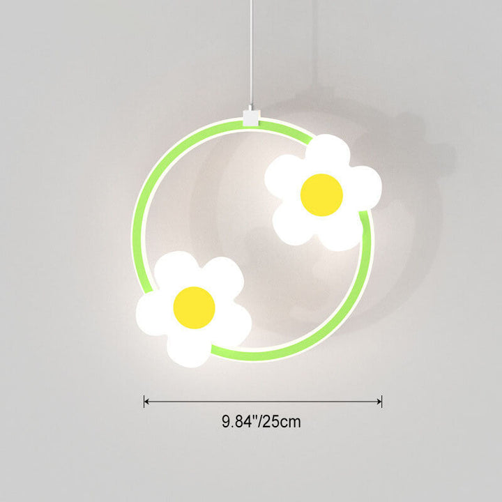 Moderne Einfachheit Runde Rechteckige Blumen Eisen Acryl LED Pendelleuchte Für Schlafzimmer 