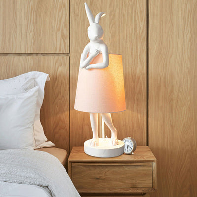 Nordic Apron Rabbit Resin 1-Light Table Lamp